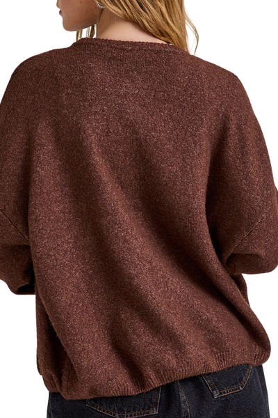 Lyssa Button Cardigan - Chocolate