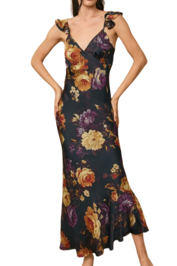 Haven Flutter Sleeve Maxi Dress
