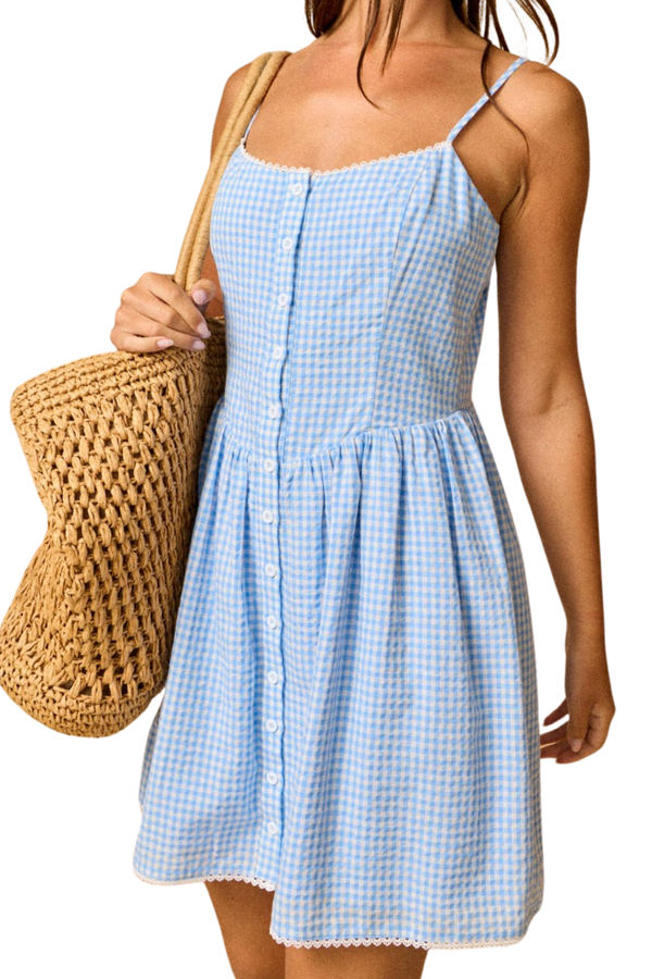 Perla Gingham Corset Dress