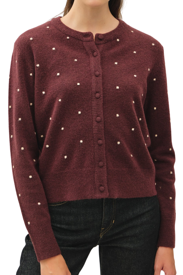Jackie Polka-Dot Cardigan