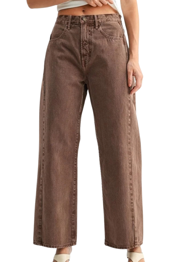 Just Black Barrel Jean - Vintage Brown