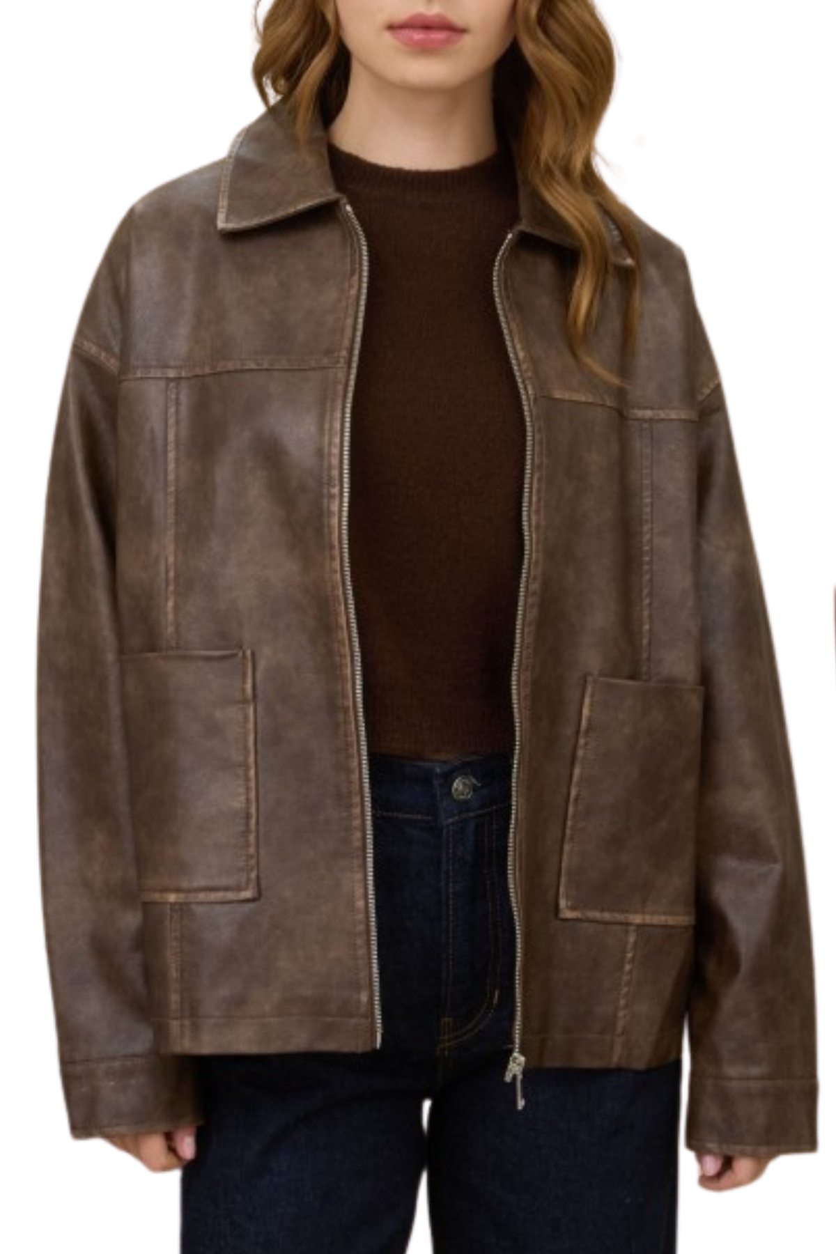 Gretchen Faux Leather Jacket
