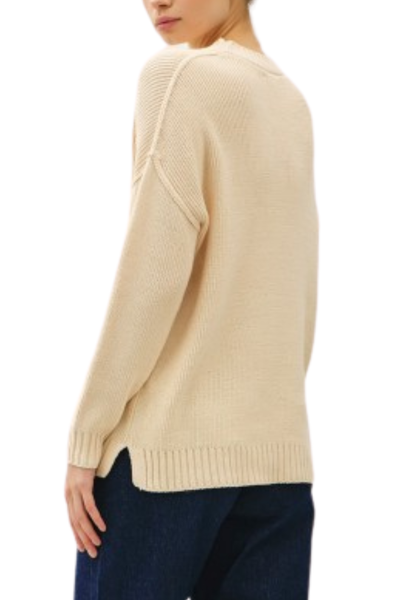 Laney Ribbed Knit Sweater - Cream