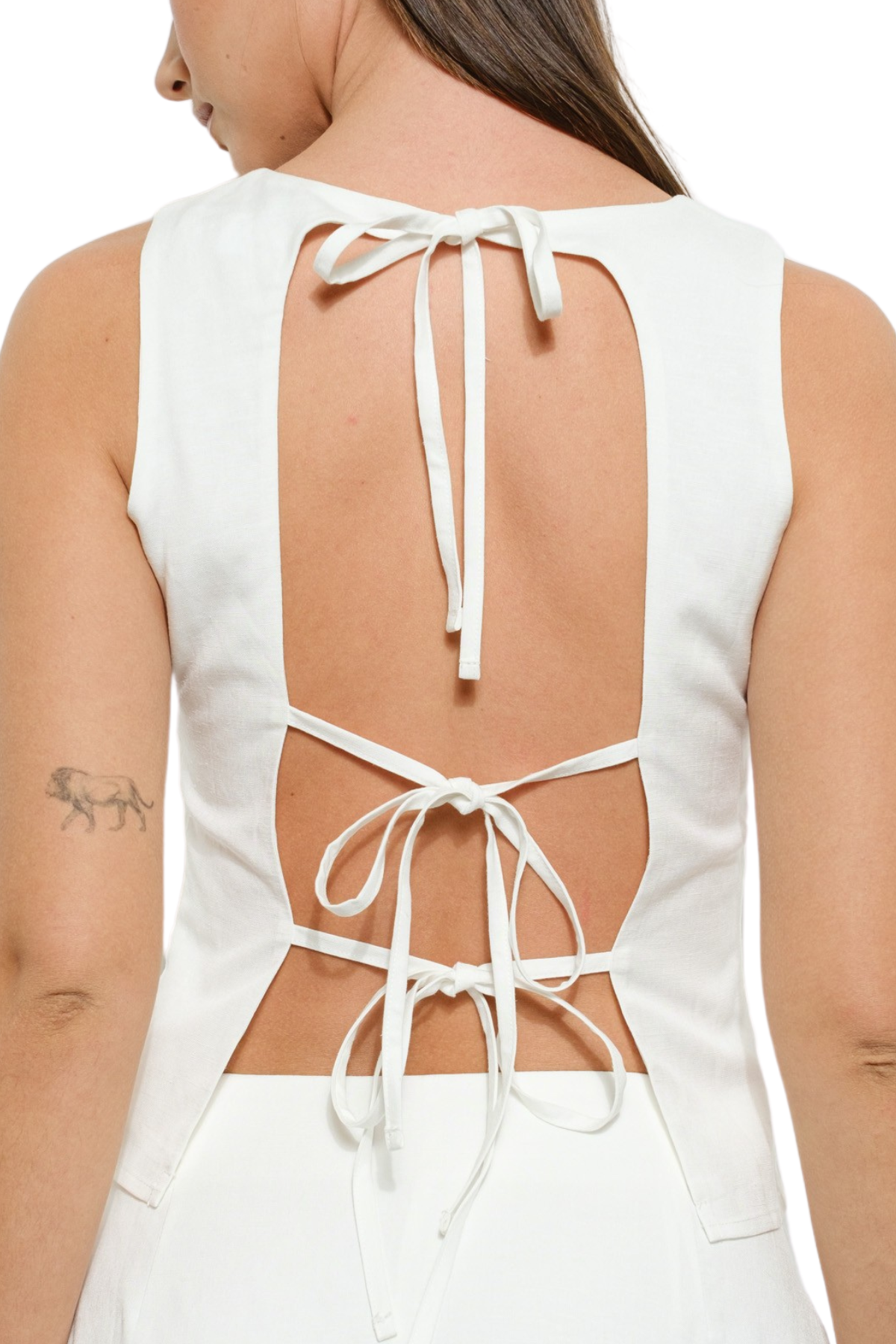 Dolly Backless Top - White