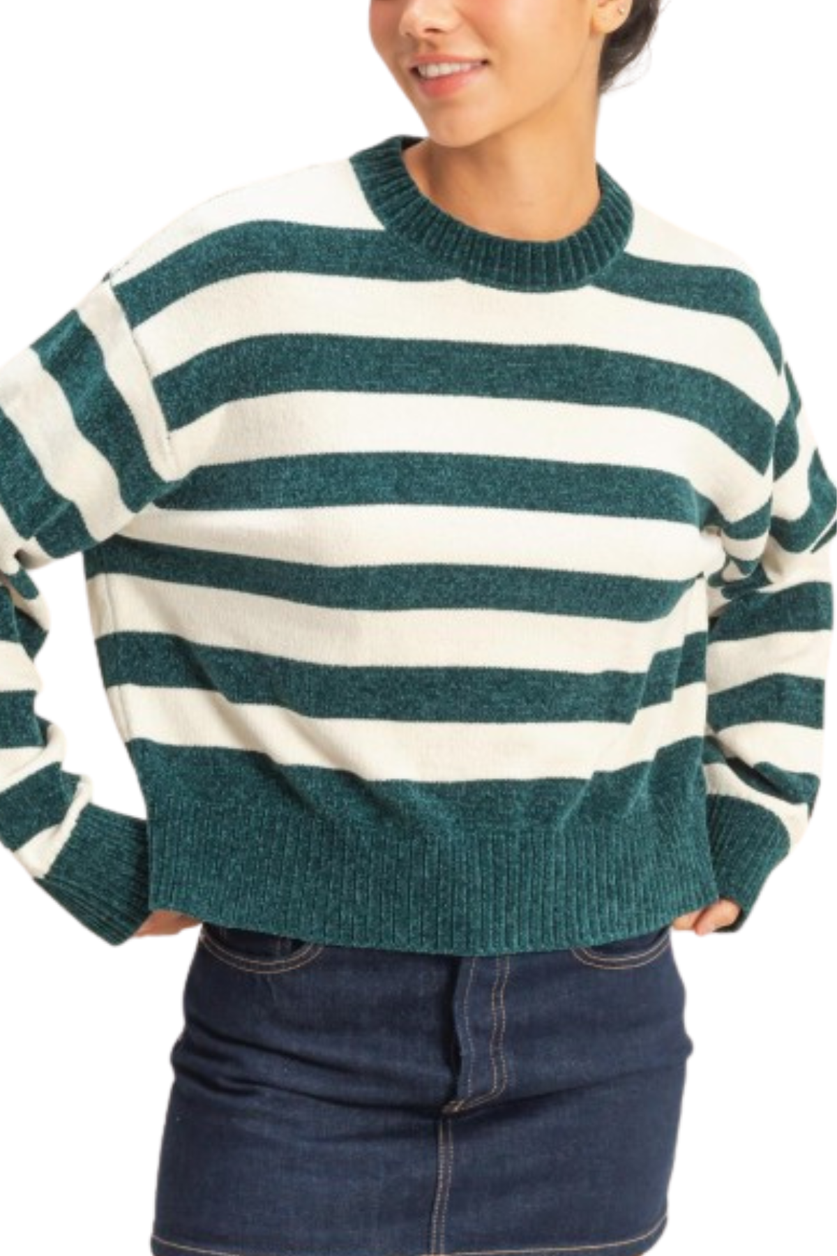 Ronnie Striped Chenille Sweater