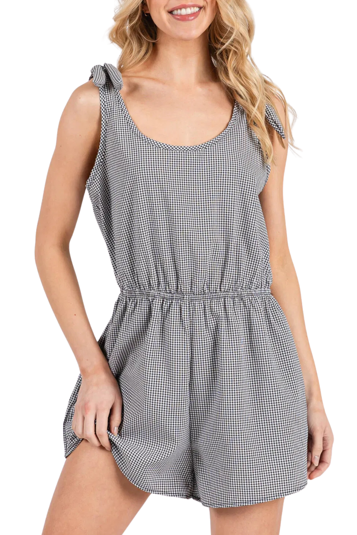 Lainey Gingham Romper