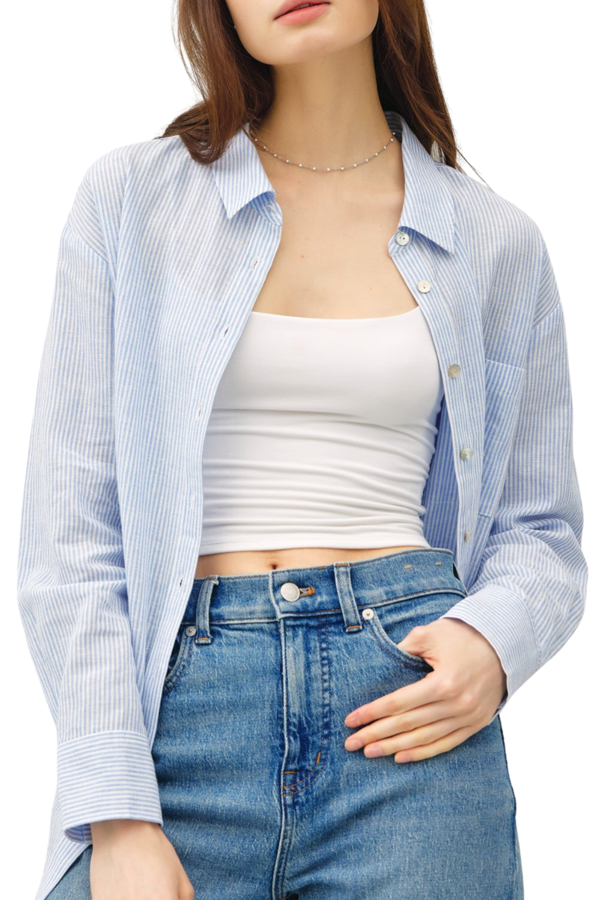 Capsian Stripe Button Up