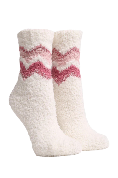 Chevron Fuzzy Socks