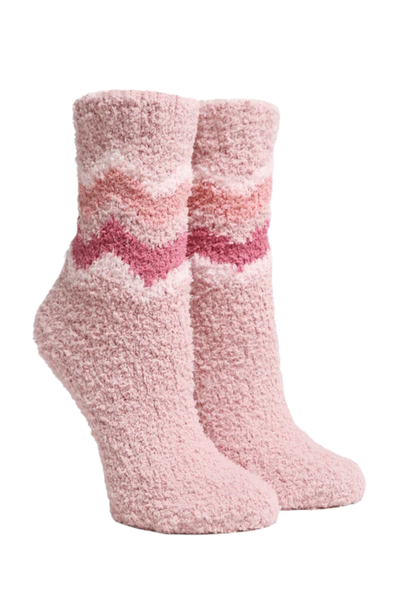 Chevron Fuzzy Socks