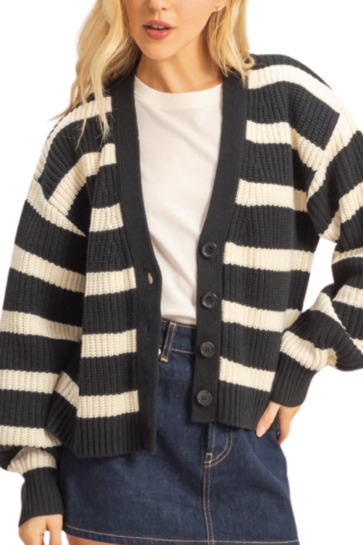 Rayelle Striped Cardigan