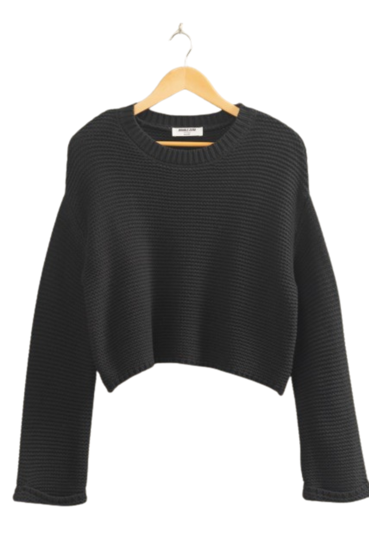 Mira Textured Sweater - Black