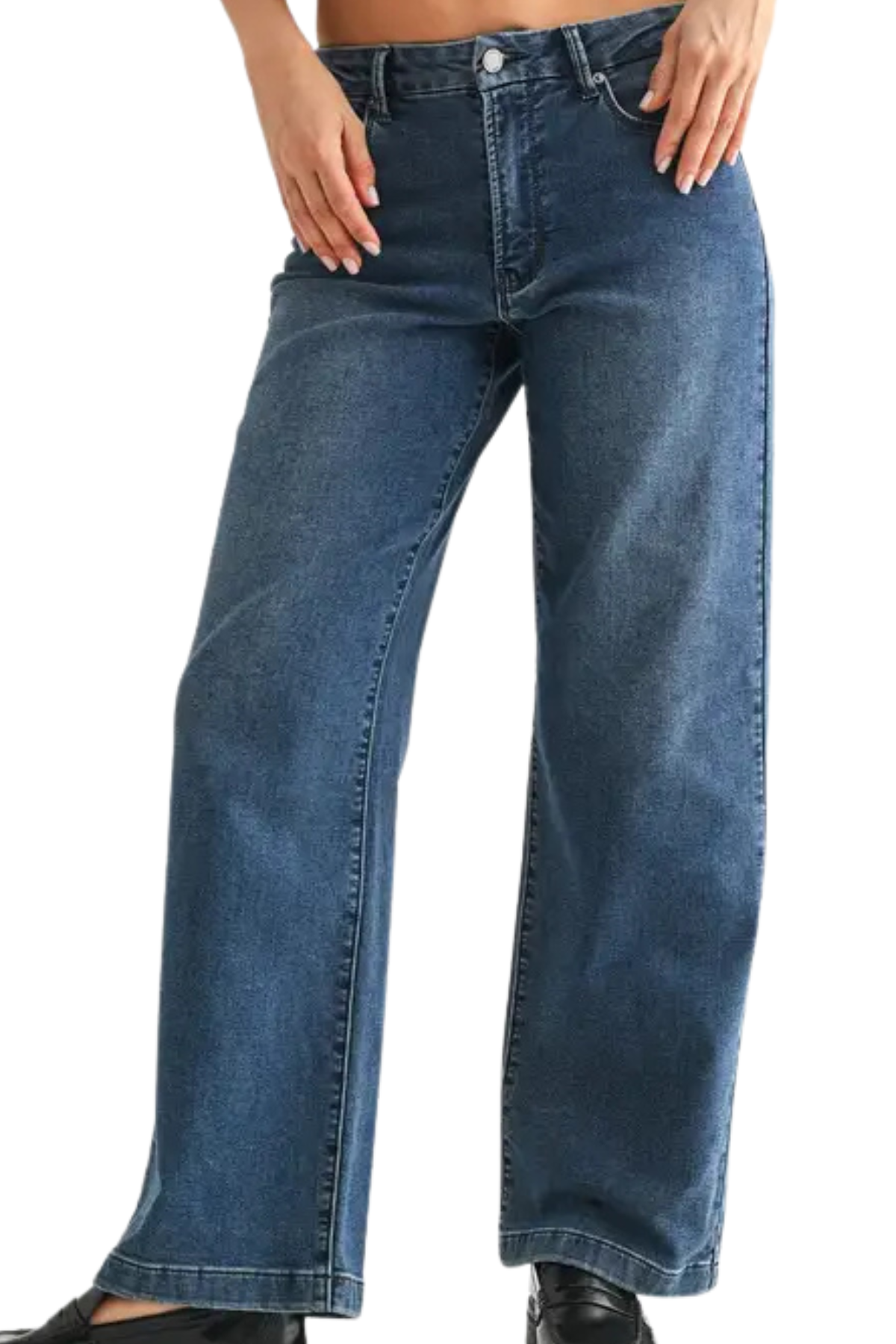 Just Black Slim Wide Sweat Jean - Dark Wash