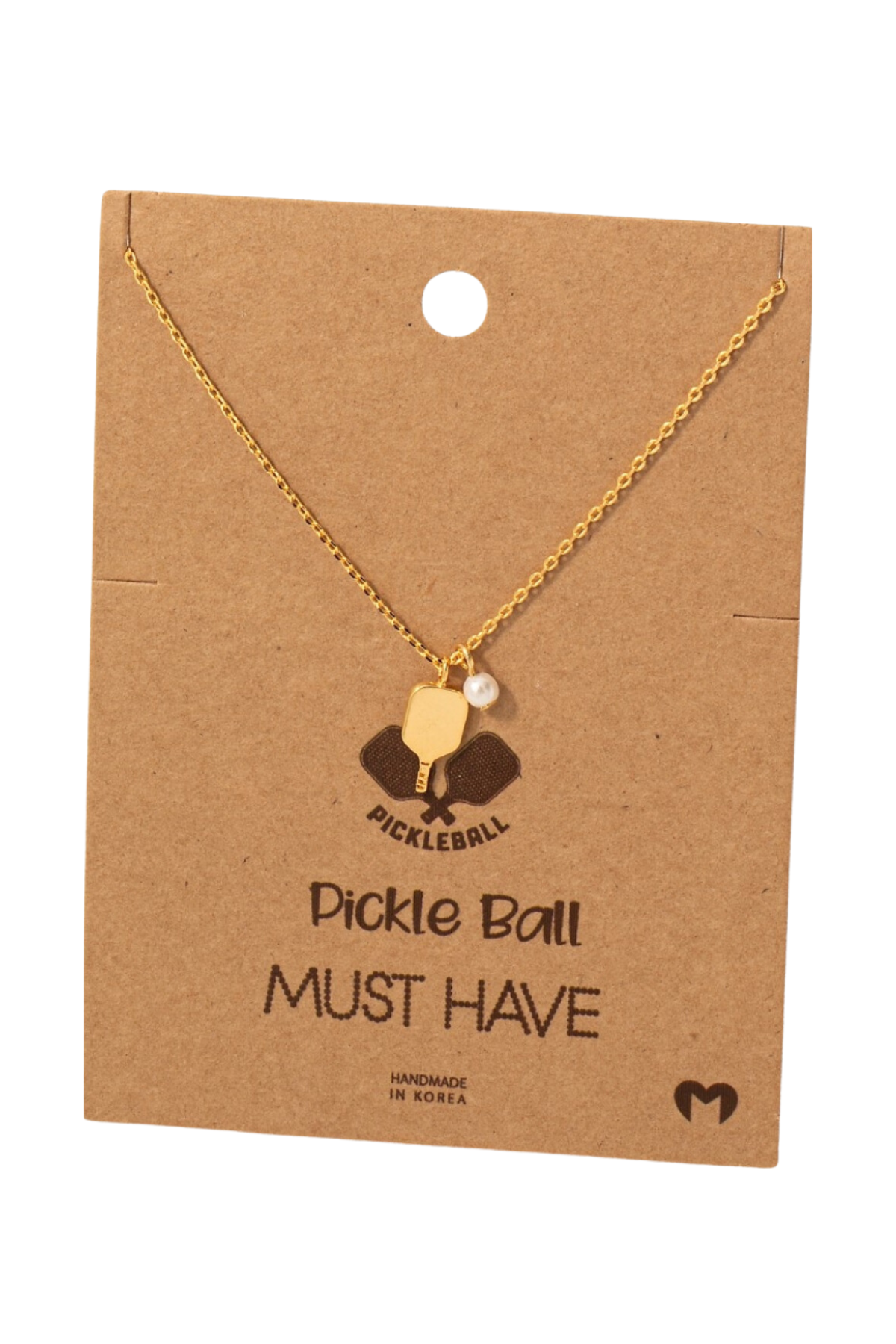 Pickleball Pendant Necklace