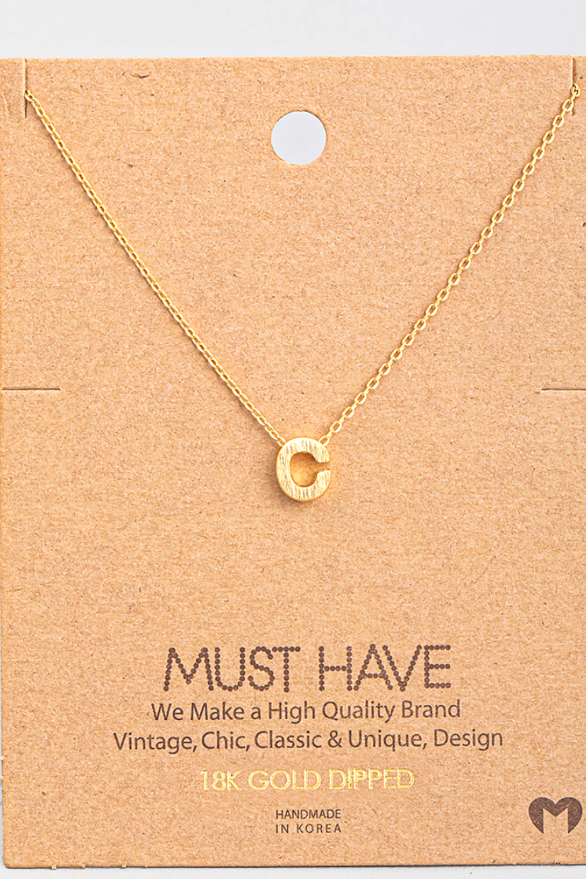 Gold Dipped Initial Necklace